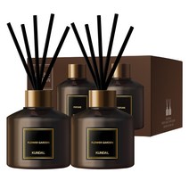 쿤달 퍼퓸 디퓨저 200ml 2p + 섬유스틱 10p 세트, 플라워가든향, 1세트