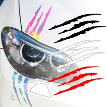 몬스터 할큄 와일드 스크래치 차량용 데칼 스티커, 화이트, 1개