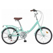 [바이크7] 2022 삼천리 링크 20인치 100% 완조립 7단 미니벨로 접이식 폴딩 자전거, 라이트 민트