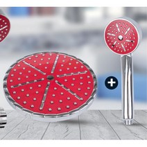 원형 레드 해바라기샤워기 수전 세트 목욕탕 욕조수전, 1개