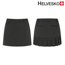 헬베스코 FWSK_422 차콜 여성 기모 프린트스커트 골프치마