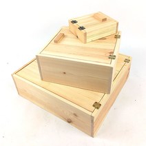 경첩 달린 나무 상자 우드 원목 수납 박스 PM09, 8.상자-경첩40x38x7.5cm