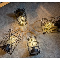 무드등제작 조명사이트 빈티지 작은 북유럽 바 카페 커피숍 인테리어 장식 LED등 2종, 사각초롱