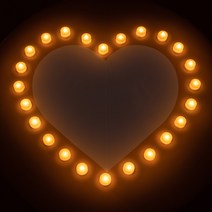 파티마트 프로포즈 촛불 세트 LED초 24개 + 하트종이, 1세트