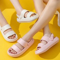 여자 학생 스리퍼 푹신 통굽 샌들 비올때 컴포트 신발 women 시원한 쇼핑몰 가벼운 미끄럼방지 중 착화감좋은