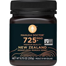 Manuka Doctor 마누카 닥터 뉴질랜드 MGO 725+ 마누카 꿀 250g, mgo725, 8.75온스(1팩)