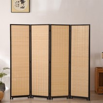 가정용 전통 찻집 카페 오리엔탈 동양 대나무 파티션 가림막 스타일 우드, 170   50cm 4 팬