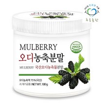 푸른들판 국산 오디 농축 분말 180gx1통 뽕나무열매 가루 파우더, 1통, 180g