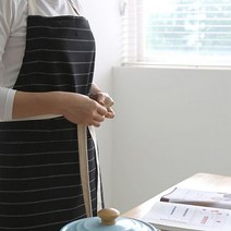 스트라이프 커플 신혼부부 앞치마 홈패션, 베이지, 베이지