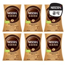 네스카페 수프리모 아메리카노 원두커피믹스 150g, 1개, 6개
