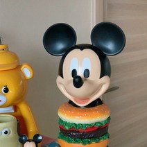 디즈니 미키마우스 얼굴 캐릭터 저금통 방 인테리어 소품 장식품 집들이 선물, 미키, 1개
