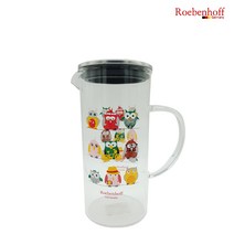 토탈하우스 레벤호프 내열유리물병 1200ml 냉장고물병 유리물병, 물고기
