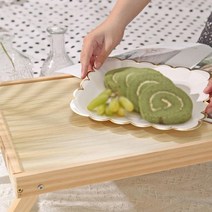 [마트999]다세코 원목 접이식테이블 미니 캠핑 피크닉 좌식 노트북 테이블 우드 책상 침실 티테이블, 기본형-원목테이블