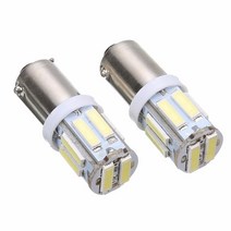 위험 경고등 화물차 비상등 삼각대 후진용 번호판 램프 너비 후미등 10x BA9S T4W SMD 7014 7020 LED 전구, 01 White