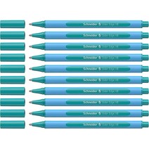 슈나이더 Schneider Slider Edge 파스텔 XB (엑스트라 브로드) 볼펜 1.4mm 라이트 블루 배럴 플라밍고 잉크 펜 10개 박스 (15222), ocean