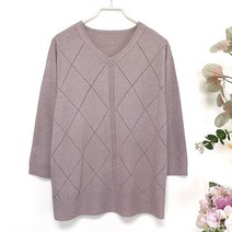 할머니옷 엄마옷 봄 여름 심플 브이넥 몬드 7부 인견티셔츠[BST-S06] 어르신옷 인견니트