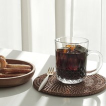 카페 식당 손잡이 홈카페 집들이 독립 선물용 유리컵 매장 유리잔 티 예쁜, 스퀘어 글라스 1p