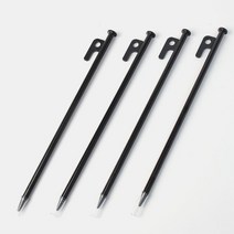 텐트 강력버팀 고강도 단조팩4p세트(30cm) 블랙 슬라이드타프폴대 논스톱 캠핑용품 길이조정