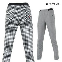 골피아 페라어스 여성 베리이지 체크 밴드골프바지 APYE8220..., 선택:작은체크:77