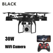 EBOYU KY101D 2.4Ghz RC 드론 20 분 비행 시간 w/ 4K Wifi FPV HD 카메라 고도 유지 제스처 모드 쿼드콥터, 02 Black 30W WiFi Cam