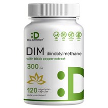 DIM 디인돌리메탄 호르몬 균형 영양제 300mg 240캡슐 Non-GMO DIM Supplement 300mg Vegan DIM Plus, 1개