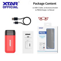 18650 충전기 XTAR PB2SL 배터리 보조배터리 18W QC3.0 충전 21700 20700 충전식 리튬 이온 보조베터리 NEW, [01] PB2SL-RED, [04] JP