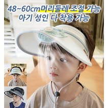 USB선풍기모자 선바이저와 팬 일체화 모자 3단계 풍력 조절 48-60cm머리둘레 조절 가능열기 가드/흡습 속건/팬이 8시간/연속 사용, 옐로우