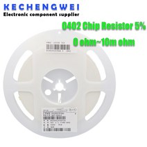 풀릴 0402 smd 칩 저항기 0R-10M 1/16W 5% 4.7R 39R 360R 3K9 36K 0R 1K 100K 10000 개, 77 1.3K