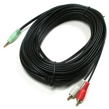 [Coms] 스테레오/RCA(2선)케이블 - 15M AV3549, 블랙