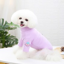 인뮤즈 펫 봄 강아지옷 애견 멜빵 올인원 티셔츠 모자세트 애견카페 인싸이이템 스판으로 활동이 편해요, 화사하개T_퍼플