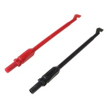 2PCS 전자 와이어 피어싱 프로브 클립 펑크 와이어 백 프로브 핀 자동차 회로 탐지에 대 한 절연, 검은 색