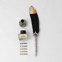 4종 퀼펜 만년필 세트 잉크 깃털펜 딥펜 깃펜 펜촉, 상세 참조, 상세 참조