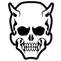 ONI SKULL 오니 해골 스티커 (낱개 1개), 블루
