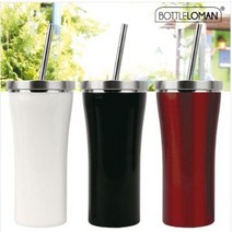 신나라-닷컴_럭셔리스텐텀블러450ml 결로현상이 적은 이중구조 레스 휴대용컵 빨대 텀블러 판촉용 휴대용 스트로우_ tlsskfk, 신나라_닷컴-옵션_블랙
