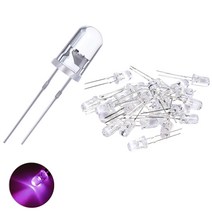 JINHA DIP LED 고휘도LED ROUND 발광다이오드 5mm, 10개, 5PIE_PURPLE