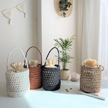 DIY 코바늘가방 원통 네트백뜨기 손뜨개패키지 (동영상포함), 라일락