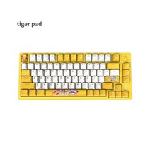 알루미늄 개스킷 장착 구조 기계식 키보드 핫 스왑 가능 유선 RGB 조명 키캡 PBT 게임용 AC081, Tiger pad