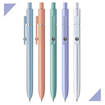 [마치]지아이펜 검정심볼펜 0.7mm, 10개입, 라이트퍼플