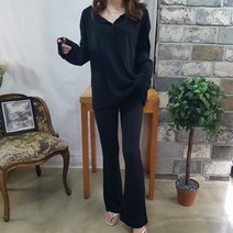 상상그이상 여성용 마카롱세트 찰랑원단 루즈핏 꾸안꾸 트레이닝 세트