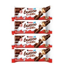 킨더 부에노 초콜릿 행사답례품 휴대용 초등학생 수험생 회사 사무실 남자 여자 친구 독서실 행사 간식 선물 43g, 4개