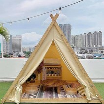 몽골텐트 삼각텐트 캠핑 대형 인터넷 연예인 텐트 야외 삼각형 캠프 케이터링 및 숙박, (삼각형) 33미터 총 높이 3미터