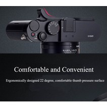 Leica Q Typ 116 용 새로운 엄지 손가락 그립 핫슈 커버 썸 레스트 블랙 레드, 02 Black
