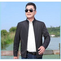 아빠 코트 봄자켓 중년남성 스탠카라 솔리드 고급 캐주얼 얇은 자켓 상의