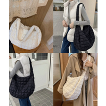 누빔 패딩 빅 숄더 크로스백(2color)