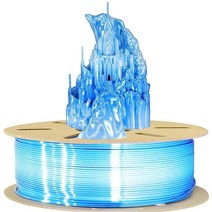 DO3D 실크 핑크 샤이니 PLA 3D 프린터 필라멘트 1.75mm 프린팅 소재 1kg 2.2파운드 /스풀 FDM 프린터에 널리 맞음 백 1개 추가 샘플 팩, White to Blue