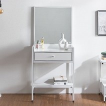 600 철제 S1121 거울 서랍 화장대, 화이트