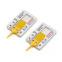 측정 도구 측정 용품 0-20mm 표시기 금속 가공 자동차 타이어 읽기 깊이 측정기 오토바이 페이지 게이지, 02 2PCS