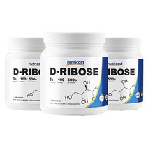 뉴트리코스트 D-리보스 언플레이버드 글루텐 프리, 500g, 3개