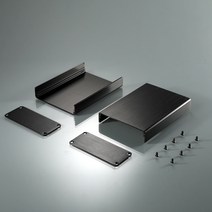 알루미늄 인클로저 88*38*70/100/110/120mm 와이어 드로잉 회로 전력 계기 프로파일 쉘, 88X38X120mm, Straight Forward