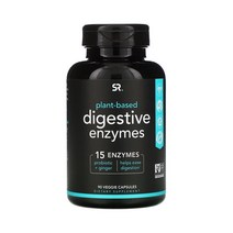 SR 스포츠리서치 엔자임 Digestive Enzymes 베지캡슐 90정 Bromelain 리파아제 브로멜린 브로멜라인 Lipase 락토스 Lactose